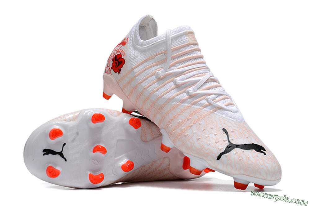 Puma Future Z 1.4 Liberty FG Low-Tops Football Boots - White/Pink/Red 3