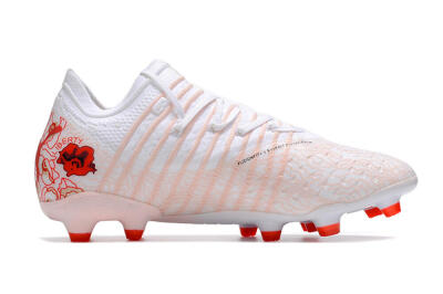 Puma Future Z 1.4 Liberty FG Low-Tops Football Boots - White/Pink/Red