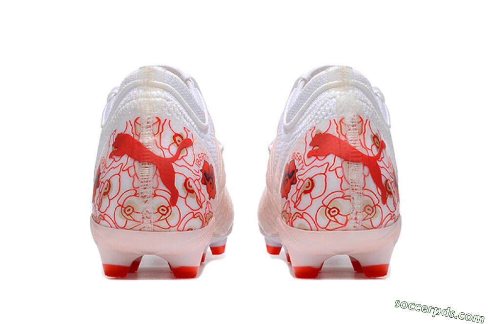 Puma Future Z 1.4 Liberty FG Low-Tops Football Boots - White/Pink/Red 6