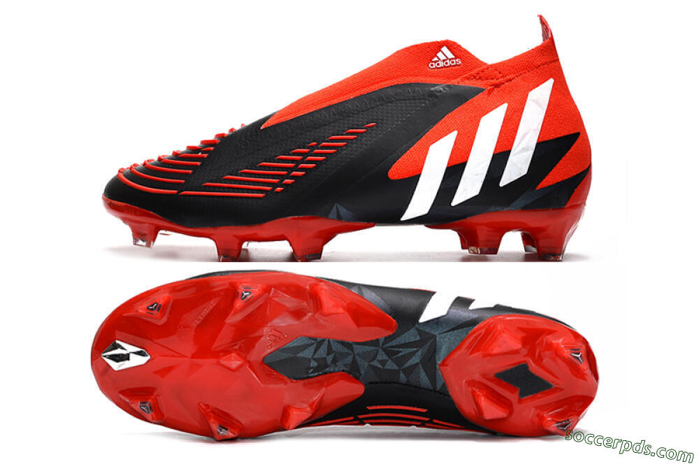 Adidas Predator Edge Geometric+ FG High-Tops Football Boots - Red/Black/White 0