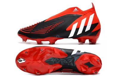 Adidas Predator Edge Geometric+ FG High-Tops Football Boots - Red/Black/White