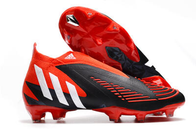 Adidas Predator Edge Geometric+ FG High-Tops Football Boots - Red/Black/White