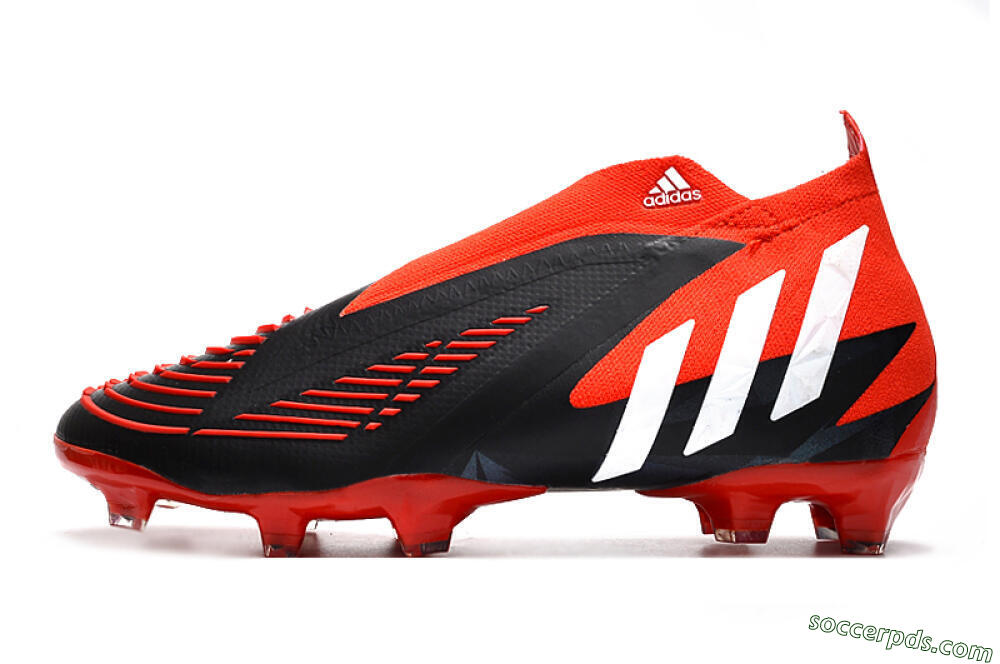 Adidas Predator Edge Geometric+ FG High-Tops Football Boots - Red/Black/White 2
