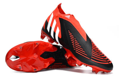 Adidas Predator Edge Geometric+ FG High-Tops Football Boots - Red/Black/White
