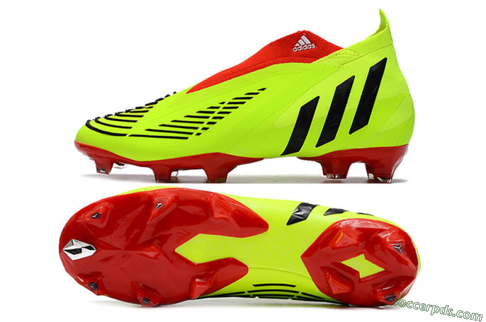 Adidas Predator Edge Geometric+ FG High-Tops Football Boots - Green/Red 0