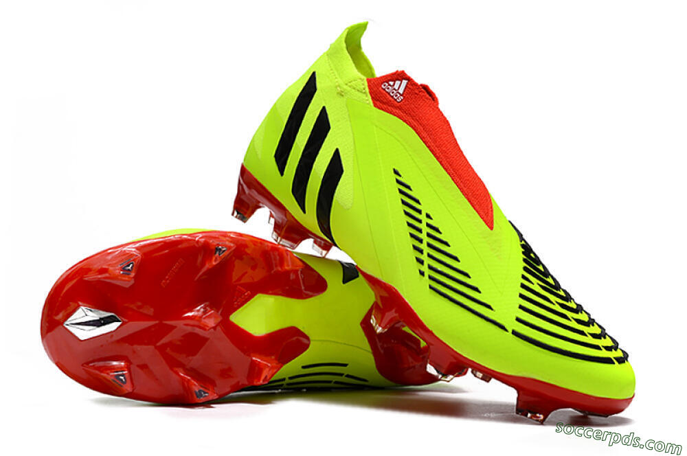 Adidas Predator Edge Geometric+ FG High-Tops Football Boots - Green/Red 3