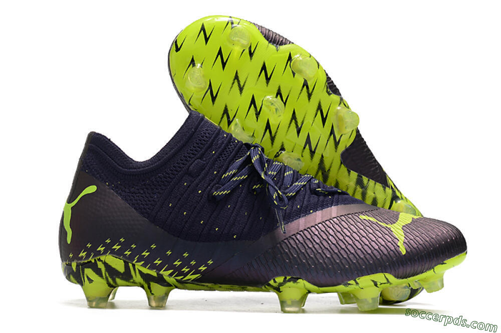 Puma Future Z 1.3 Instinct FG Low-Tops Football Boots - Black/Green 1
