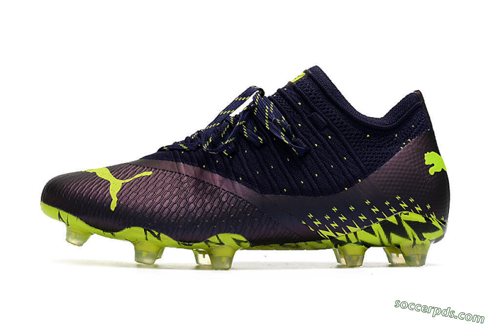 Puma Future Z 1.3 Instinct FG Low-Tops Football Boots - Black/Green 2