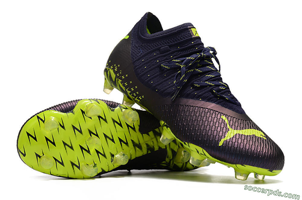 Puma Future Z 1.3 Instinct FG Low-Tops Football Boots - Black/Green 3