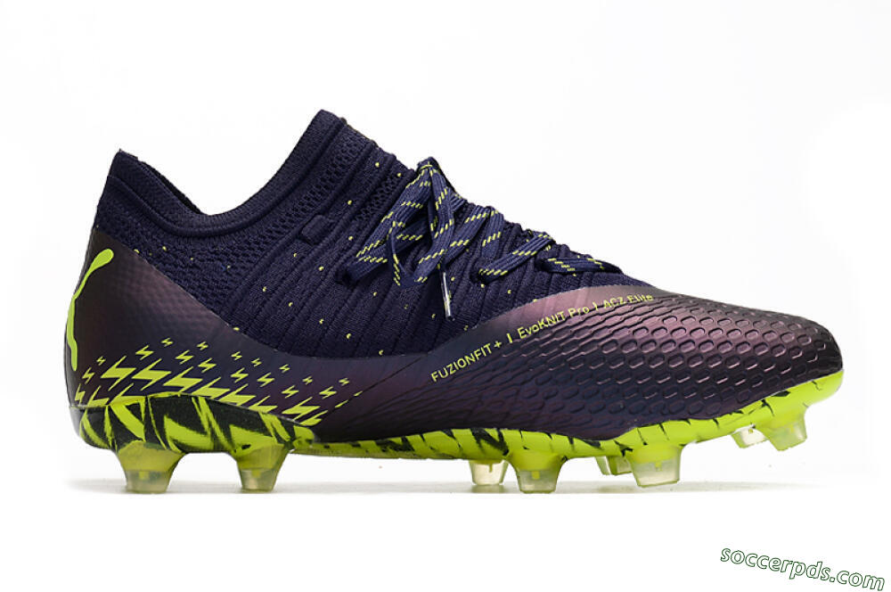 Puma Future Z 1.3 Instinct FG Low-Tops Football Boots - Black/Green 8