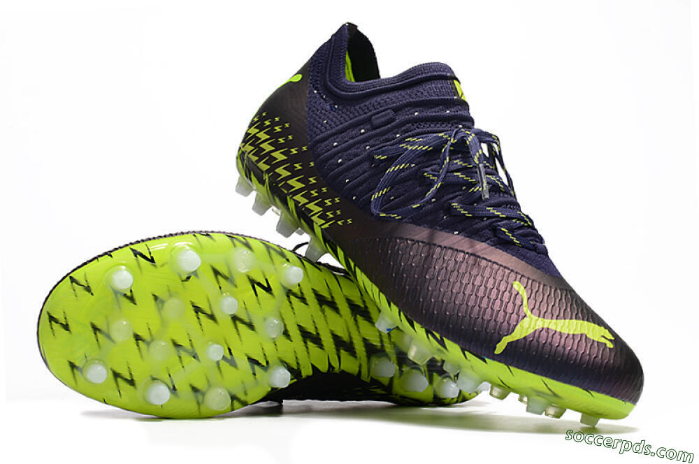 Puma Future Z 1.3 Instinct MG Low-Tops Football Boots - Black/Green 3