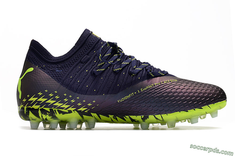 Puma Future Z 1.3 Instinct MG Low-Tops Football Boots - Black/Green 6