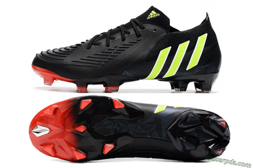 Adidas Predator Edge Geometric.1 Low FG Low-Tops Football Boots - Black/Yellow/Red 0