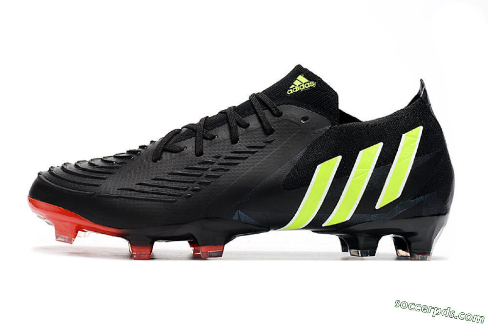 Adidas Predator Edge Geometric.1 Low FG Low-Tops Football Boots - Black/Yellow/Red 2