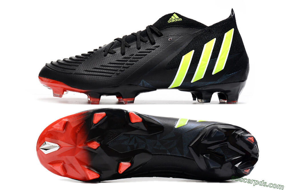 Adidas Predator Edge Geometric.1 FG Low-Tops Football Boots - Black/Yellow/Red 0