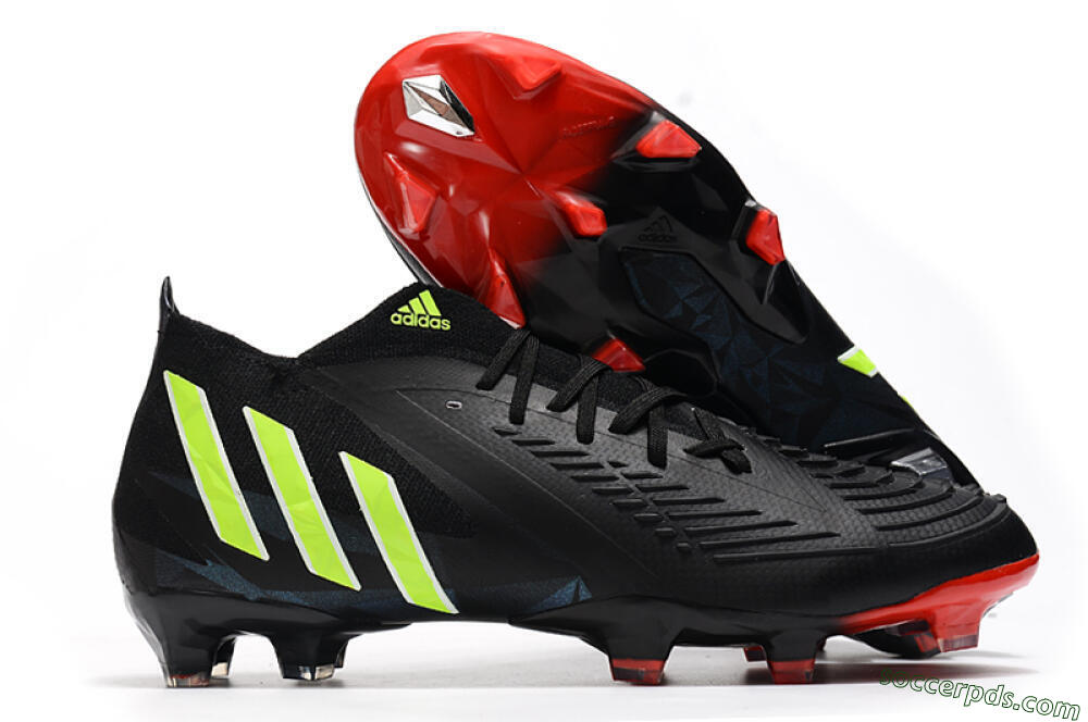 Adidas Predator Edge Geometric.1 FG Low-Tops Football Boots - Black/Yellow/Red 1