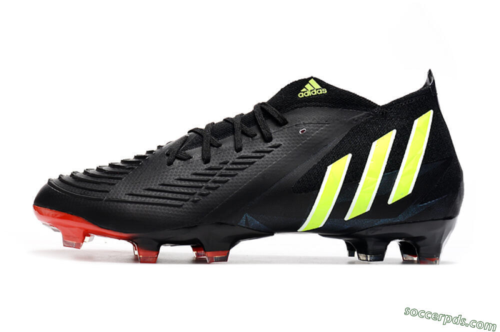 Adidas Predator Edge Geometric.1 FG Low-Tops Football Boots - Black/Yellow/Red 2