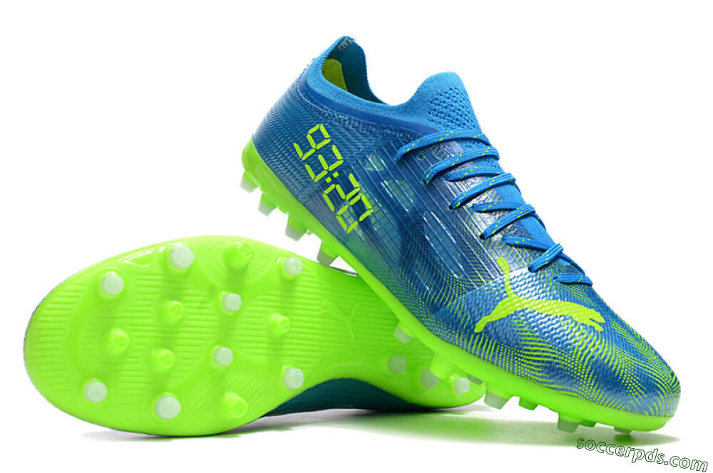 Puma Ultra 1.4 MG Low-Tops Football Boots - Blue/Yellow 3
