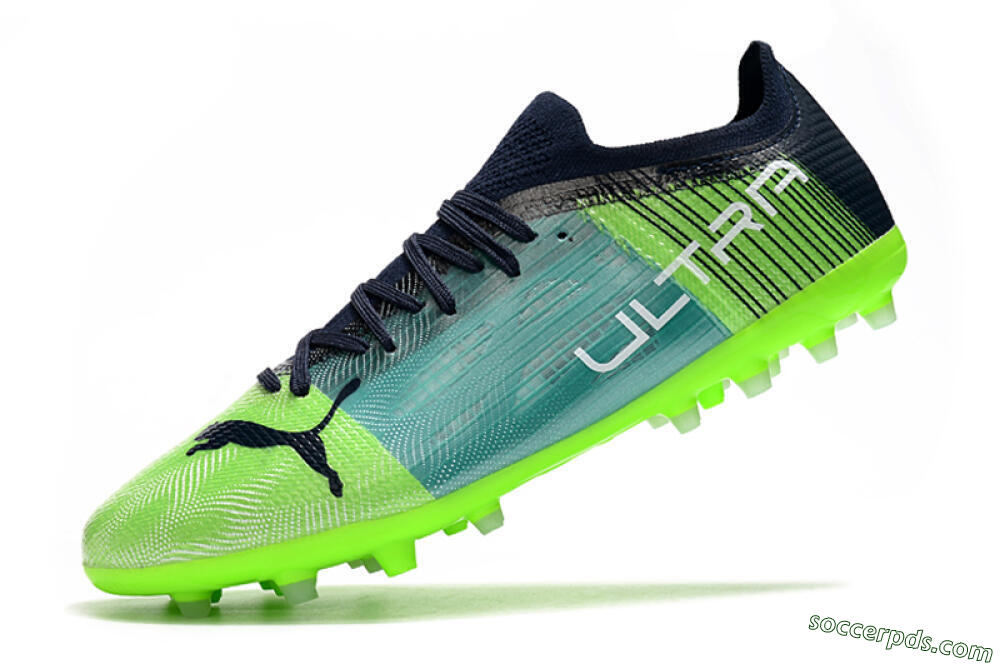 Puma Ultra 1.4 MG Low-Tops Football Boots - Green/Black/Blue 5
