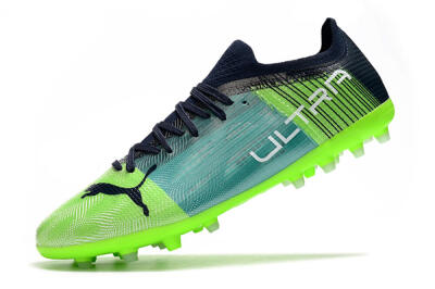 Puma Ultra 1.4 MG Low-Tops Football Boots - Green/Black/Blue