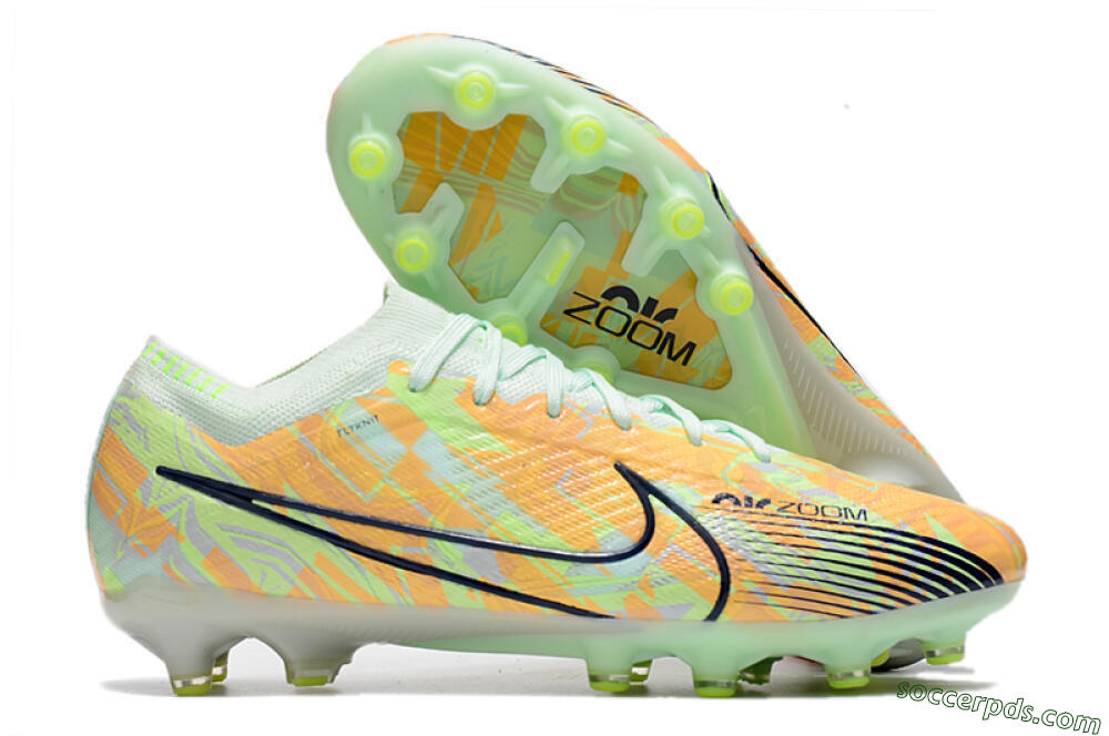 Nike Air Zoom Mercurial Vapor 15 Elite FG Low-Tops Football Boots - Orange/Green/Black 1