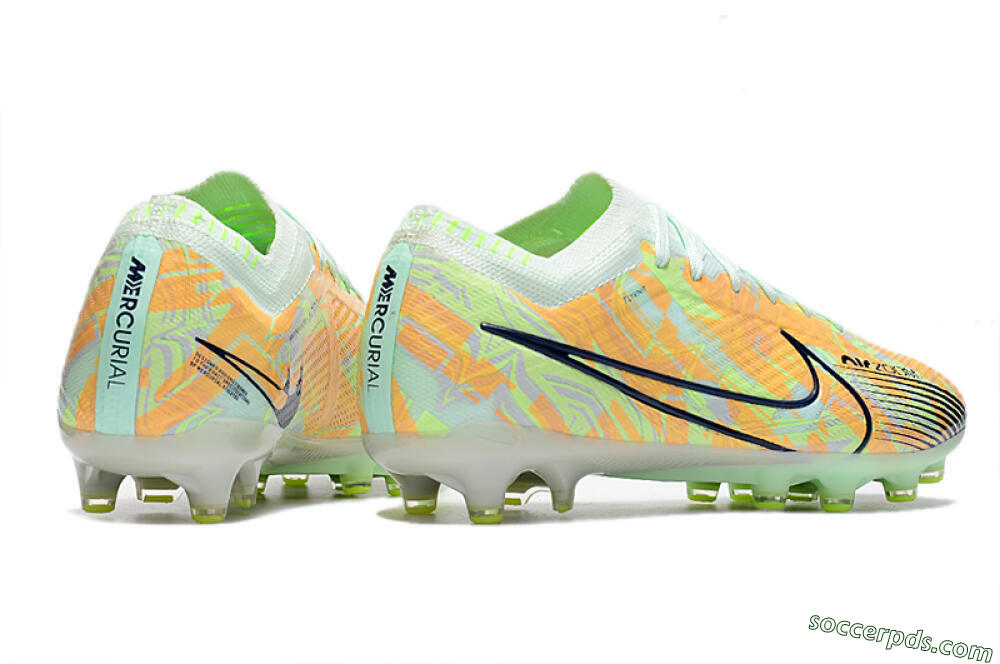 Nike Air Zoom Mercurial Vapor 15 Elite FG Low-Tops Football Boots - Orange/Green/Black 6