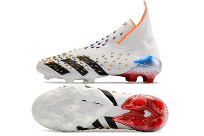 Adidas Predator Freak + FG High-Tops Football Boots - White/Black