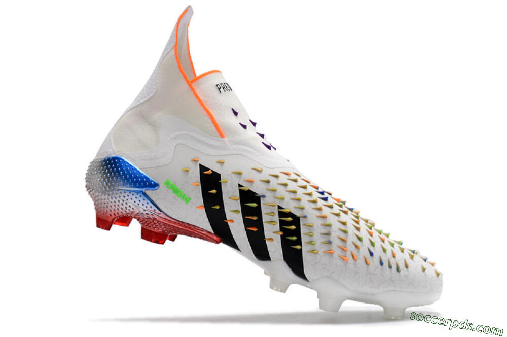 Adidas Predator Freak + FG High-Tops Football Boots - White/Black 4