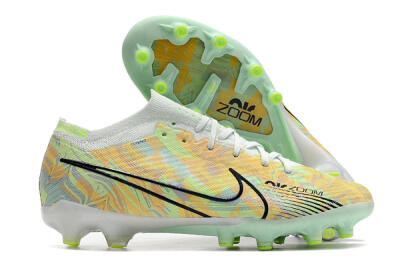 Nike Air Zoom Mercurial Vapor 15 Elite AG Low-Tops Football Boots - White/Green/Orange