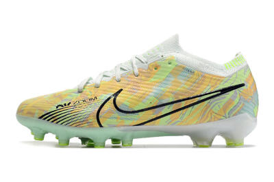 Nike Air Zoom Mercurial Vapor 15 Elite AG Low-Tops Football Boots - White/Green/Orange