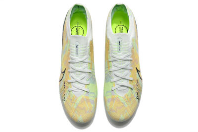 Nike Air Zoom Mercurial Vapor 15 Elite AG Low-Tops Football Boots - White/Green/Orange