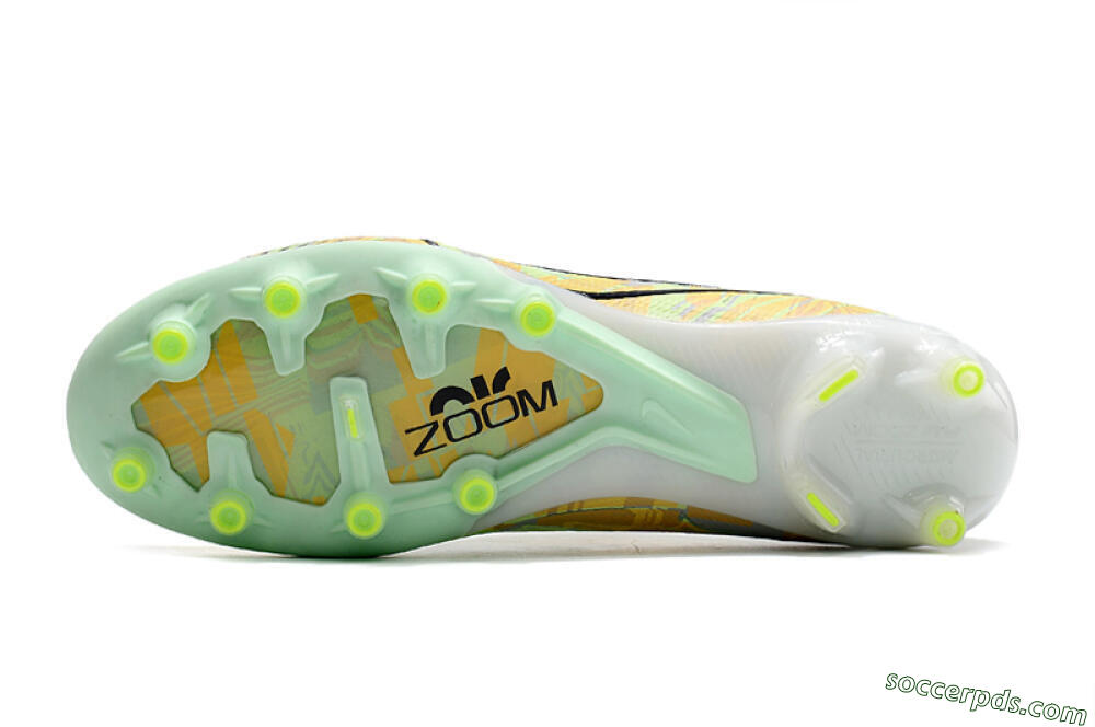 Nike Air Zoom Mercurial Vapor 15 Elite AG Low-Tops Football Boots - White/Green/Orange 6