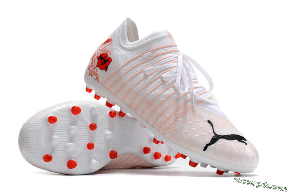 Puma Future Z 1.4 Liberty MG Low-Tops Football Boots - White/Red/Black 3