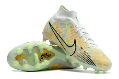 Nike Air Zoom Mercurial Superfly 9 Elite AG High-Tops Football Boots - White/Green/Orange