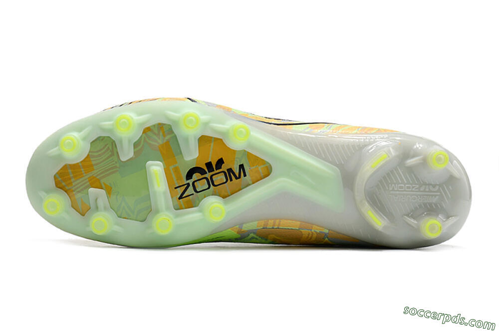 Nike Air Zoom Mercurial Superfly 9 Elite AG High-Tops Football Boots - White/Green/Orange 6