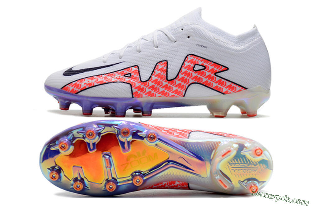 Nike Air Zoom Mercurial Vapor 15 Elite AG Low-Tops Football Boots - White/Pink 0