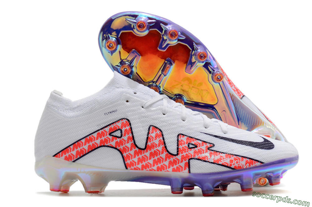Nike Air Zoom Mercurial Vapor 15 Elite AG Low-Tops Football Boots - White/Pink 1