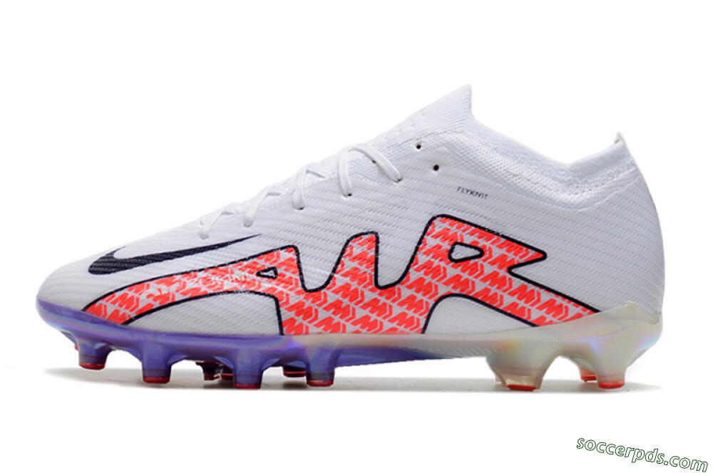 Nike Air Zoom Mercurial Vapor 15 Elite AG Low-Tops Football Boots - White/Pink 2
