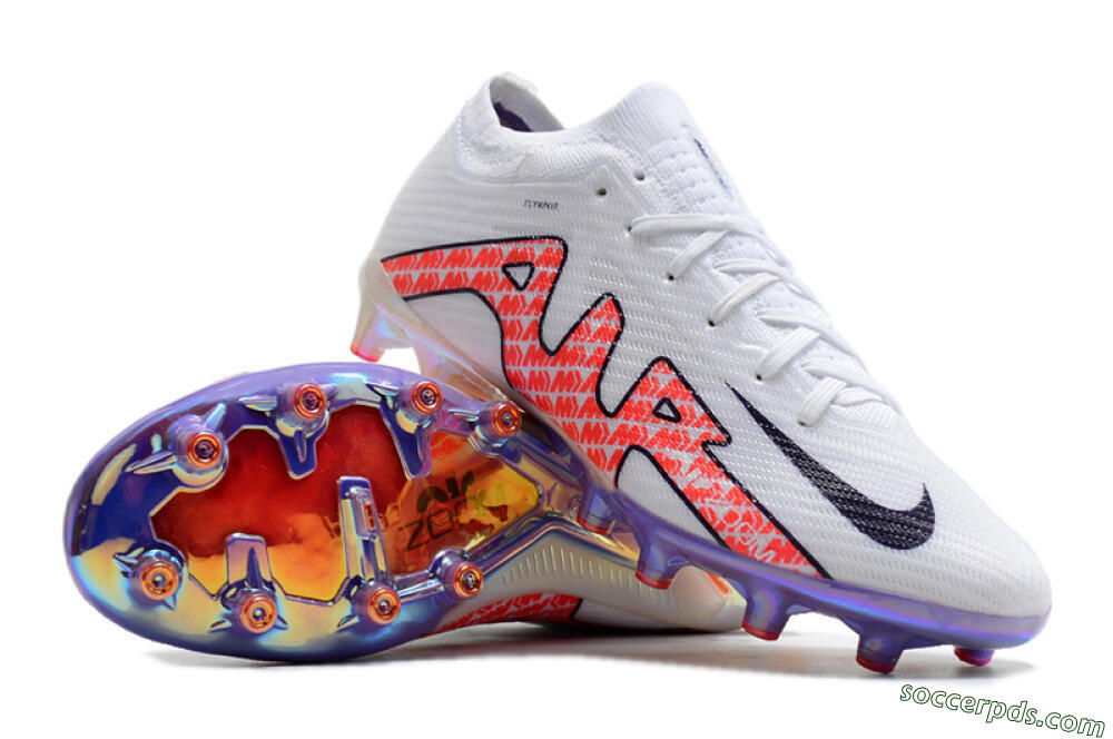 Nike Air Zoom Mercurial Vapor 15 Elite AG Low-Tops Football Boots - White/Pink 3