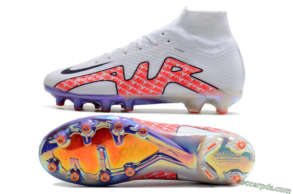 Nike Air Zoom Mercurial Superfly 9 Elite AG High-Tops Football Boots - White/Pink 0