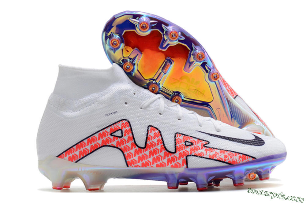 Nike Air Zoom Mercurial Superfly 9 Elite AG High-Tops Football Boots - White/Pink 1