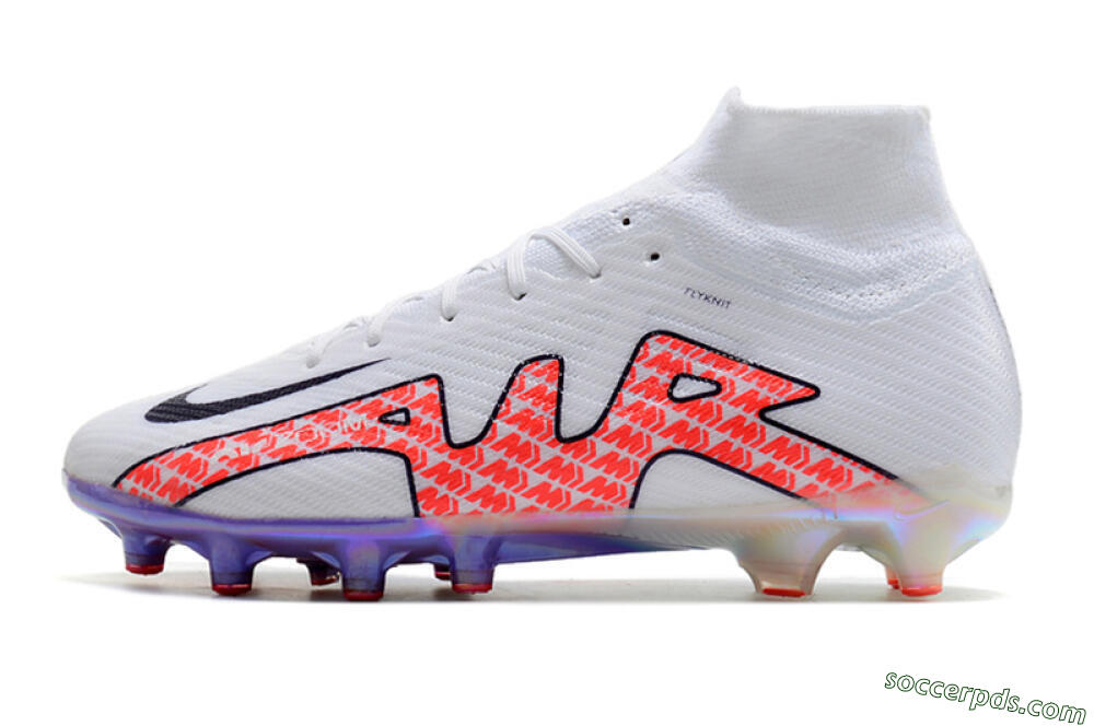 Nike Air Zoom Mercurial Superfly 9 Elite AG High-Tops Football Boots - White/Pink 2