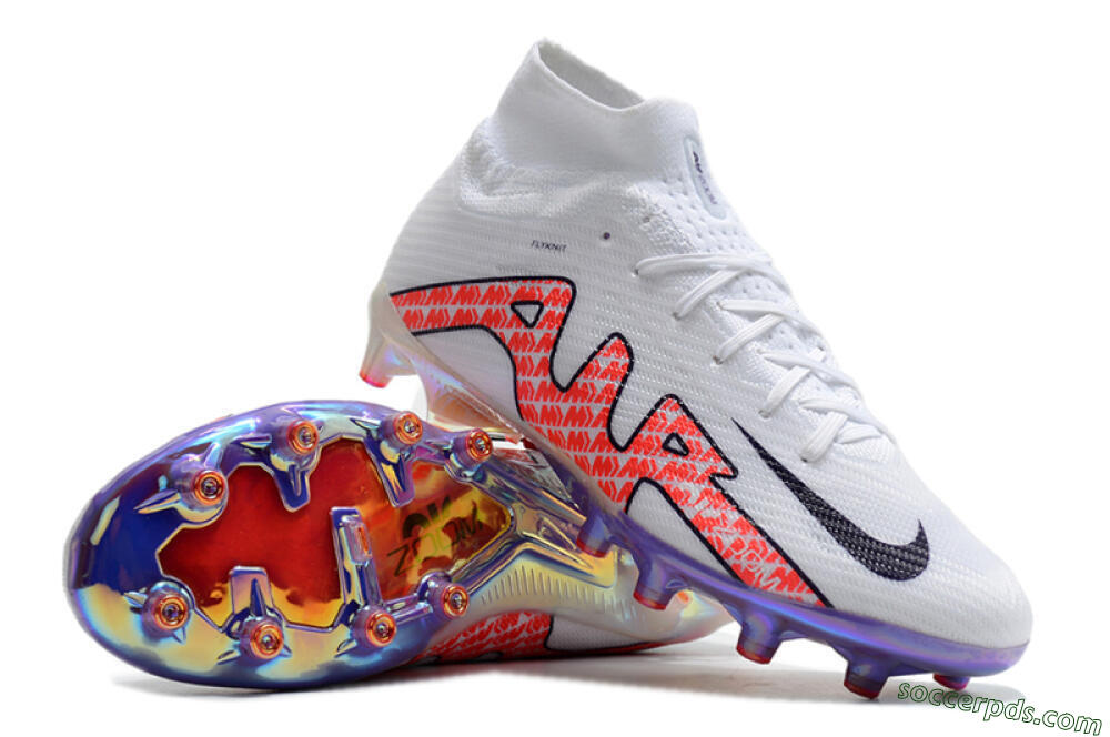 Nike Air Zoom Mercurial Superfly 9 Elite AG High-Tops Football Boots - White/Pink 3