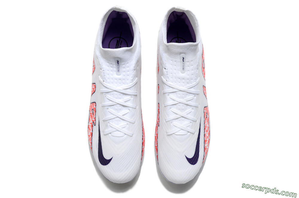 Nike Air Zoom Mercurial Superfly 9 Elite AG High-Tops Football Boots - White/Pink 4