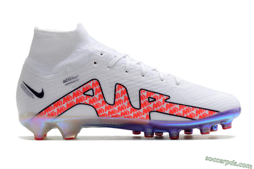 Nike Air Zoom Mercurial Superfly 9 Elite AG High-Tops Football Boots - White/Pink 7