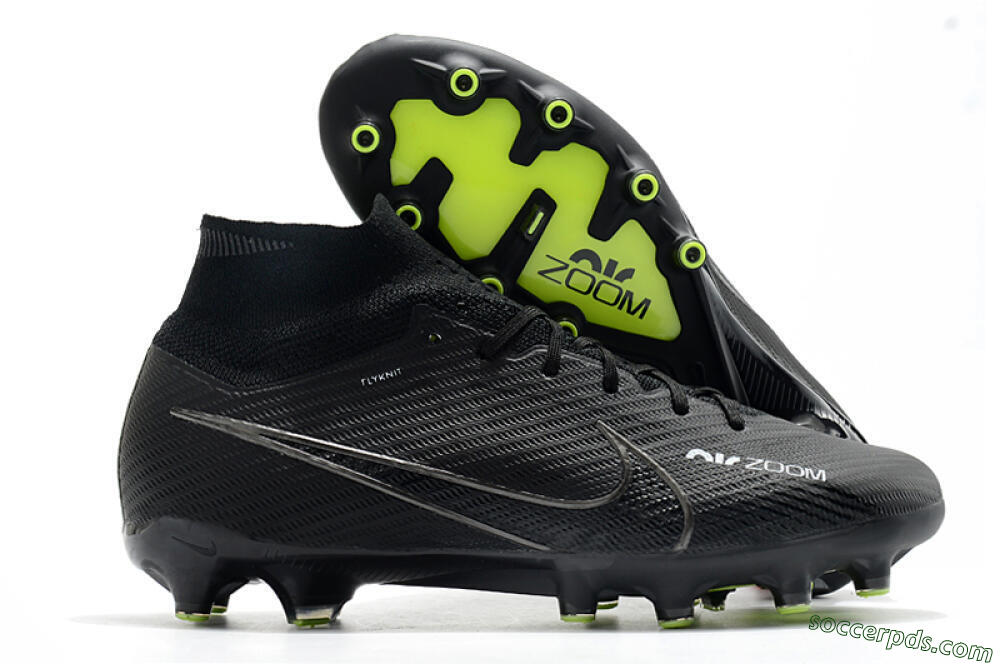Nike Air Zoom Mercurial Superfly 9 Elite AG High-Tops Football Boots - Black/Green 1