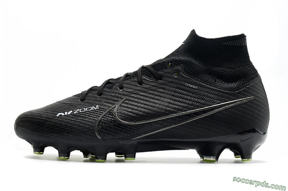 Nike Air Zoom Mercurial Superfly 9 Elite AG High-Tops Football Boots - Black/Green 2