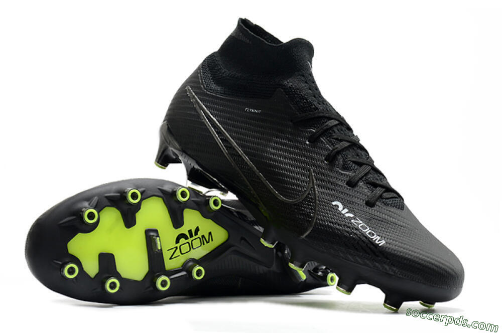 Nike Air Zoom Mercurial Superfly 9 Elite AG High-Tops Football Boots - Black/Green 3