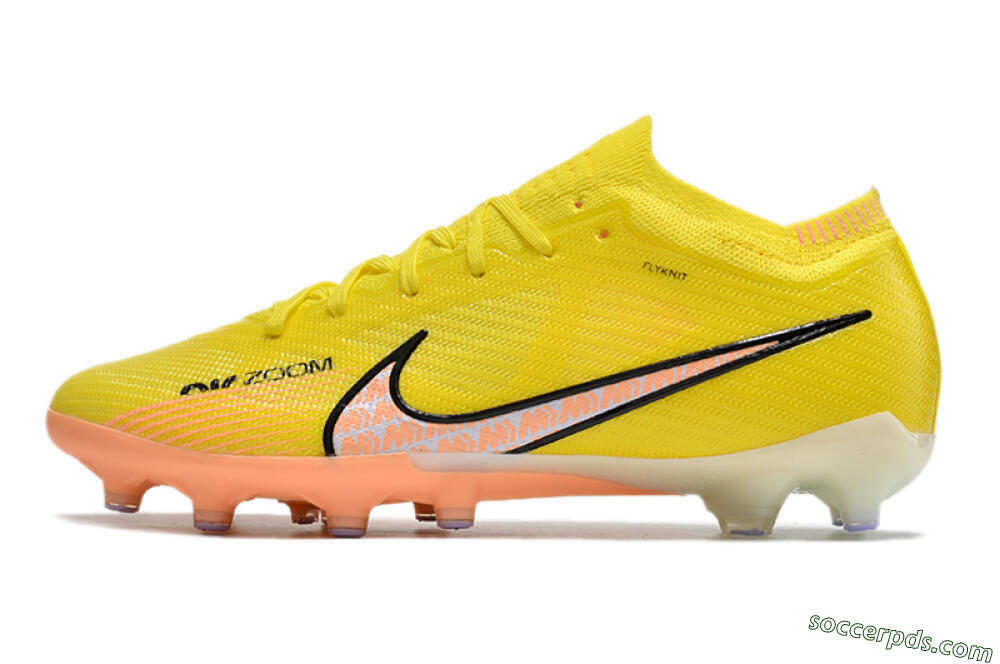Nike Air Zoom Mercurial Vapor 15 Elite AG Low-Tops Football Boots - Yellow/Pink 2