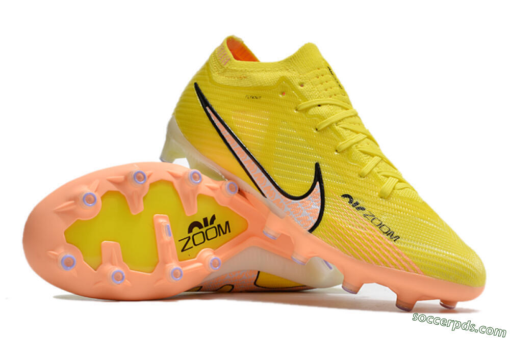 Nike Air Zoom Mercurial Vapor 15 Elite AG Low-Tops Football Boots - Yellow/Pink 3